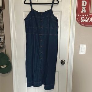 Denim Button-Down Dress